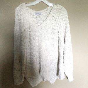 White Slouchy Sweater Size S/M